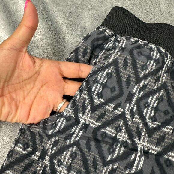 Prana Mojo Yoga Shorts Mens XL Elastic Waist Black Gray Plaid UPF 50‎ Hiking - Picture 4 of 7